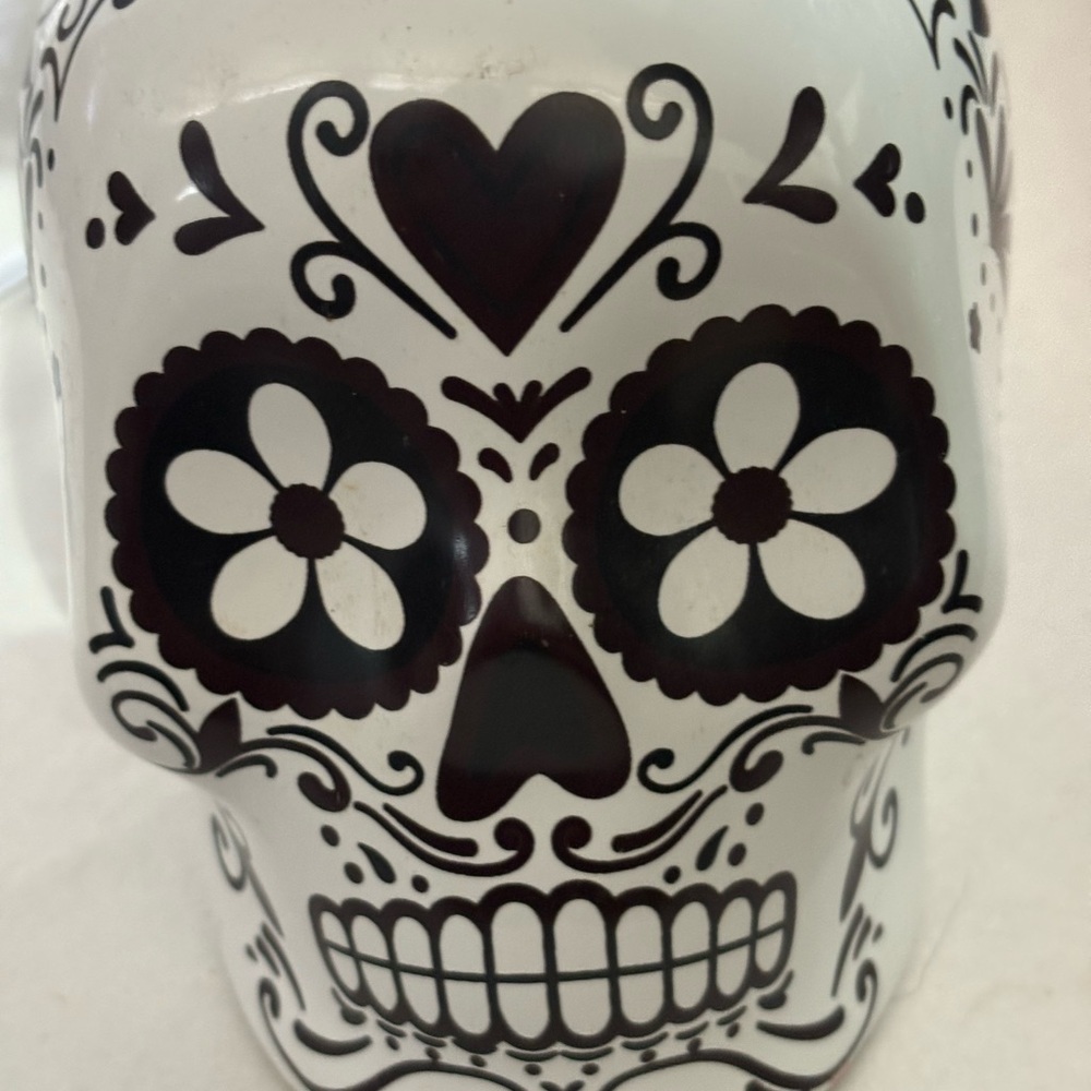 Decorative Black and White Sugar Skull Wall Art